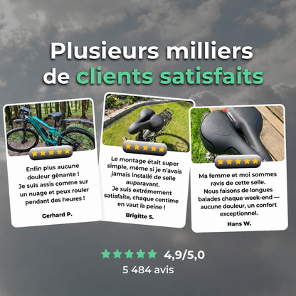 Selle de vélo confort optimal